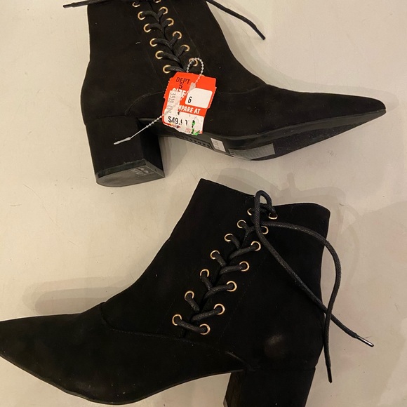 Metaphor black faux suede ankle boots NEW 6 - Picture 4 of 6
